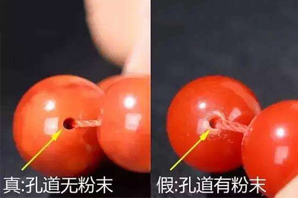 南紅瑪瑙鑒別圖片， 真假南紅對(duì)照?qǐng)D片