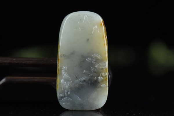 和田玉青花籽料——玉中的水墨山水