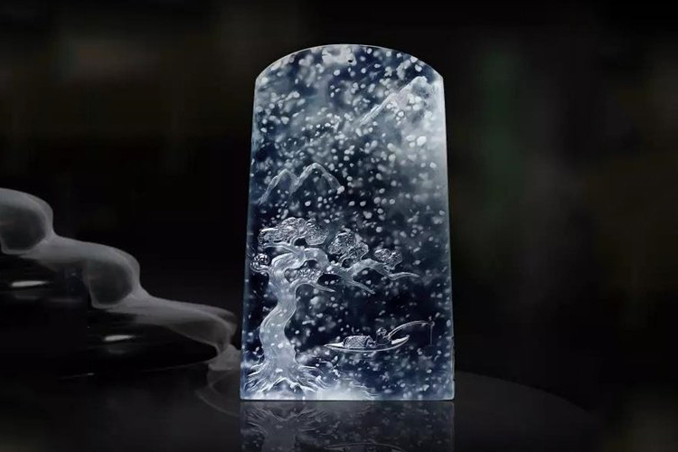 翡翠里面有棉絮好不好？這些絕美的雪花棉翡翠雕件告訴你答案（7）