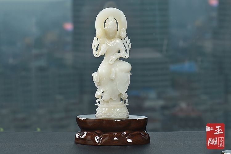 白玉觀音-玉雕名家