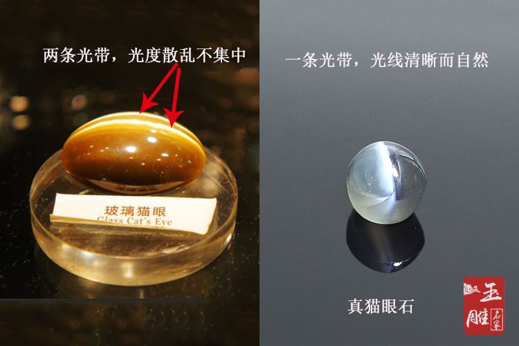貓眼石的真假對(duì)比照-玉雕名家